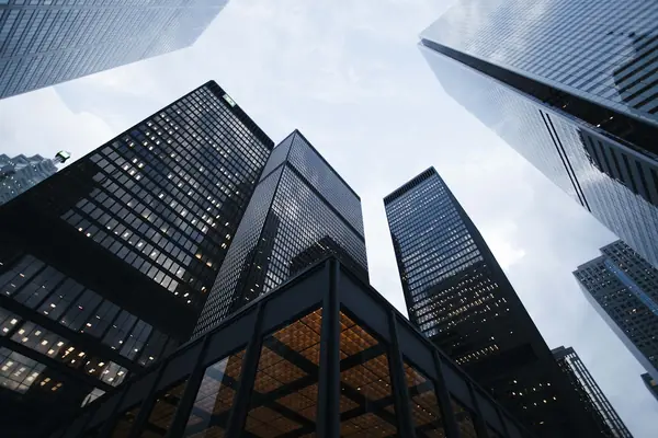 Local financial advisory firm office in downtown district
