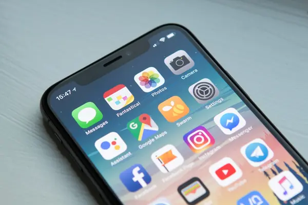 Responsive mobile-first website design on smartphone