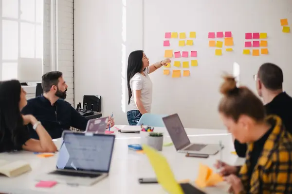 Three Stripes Digital team brainstorming marketing strategy during a collaborative session